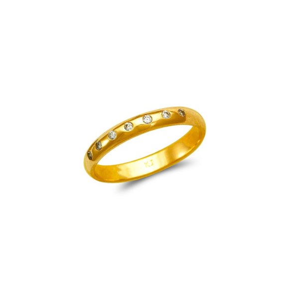14K REAL GOLD Ladies Band Ring 6.5 - Picture 1 of 10